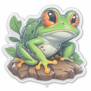 Diseños con temática de rana mágica pegatina