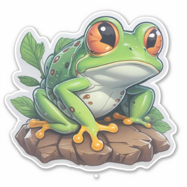Diseños con temática de rana mágica pegatina (Anverso)