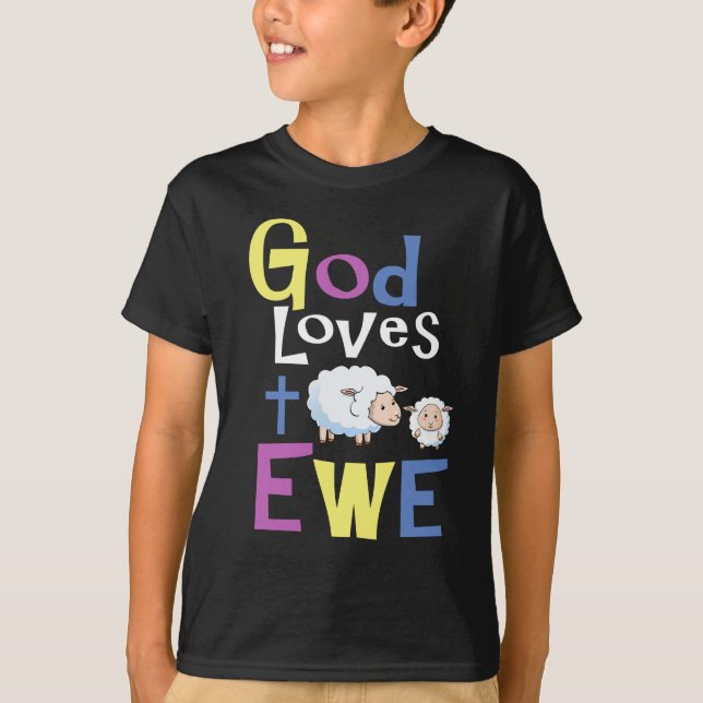 Diseños cristianos de la camiseta para los niños - (Anverso)