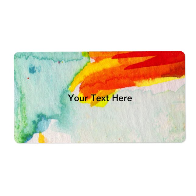 Diseños de acuarela Etiquetas Personalizados (Frente)