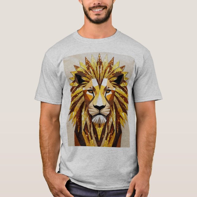 Diseños de camiseta de león mosaico (Anverso)
