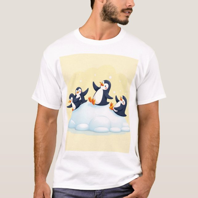Diseños de camisetas con diapositivas en pingüino (Anverso)