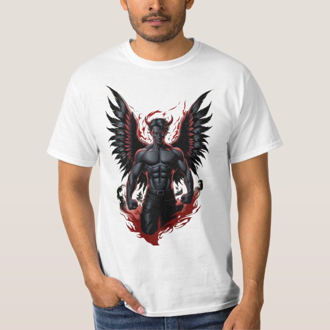 Diseños de camisetas de malvado Angel Battle (Anverso)