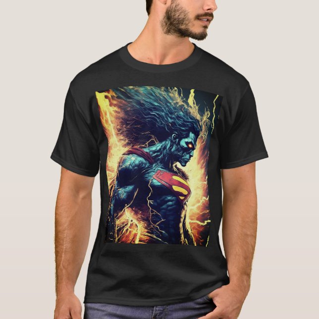 "Diseños de camisetas de superhéroes: poder de pro (Anverso)