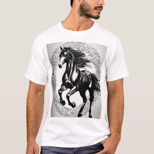 Diseños de camisetas de tatuaje de caballos audaz 
