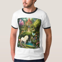 Diseños de camisetas forestales de unicornio encan
