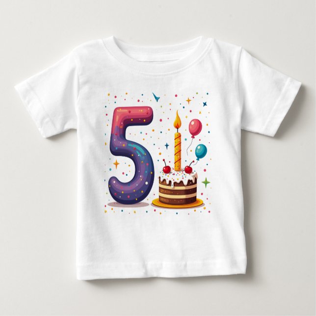 Diseños de camisetas para el cumpleaños de un niño (Anverso)