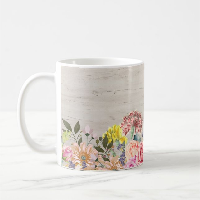 Diseños de flores de sublimación de tazas de café (Izquierda)