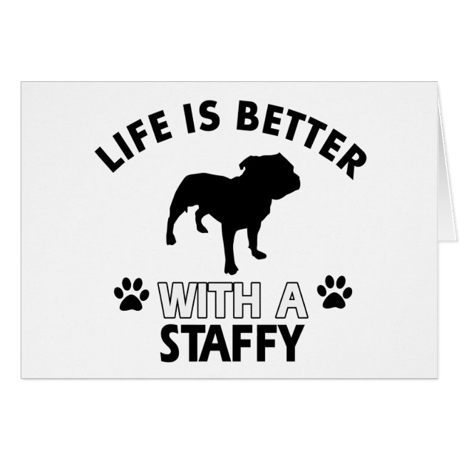 Diseños de la raza del perro de Staffy (Anverso (Horizontal))