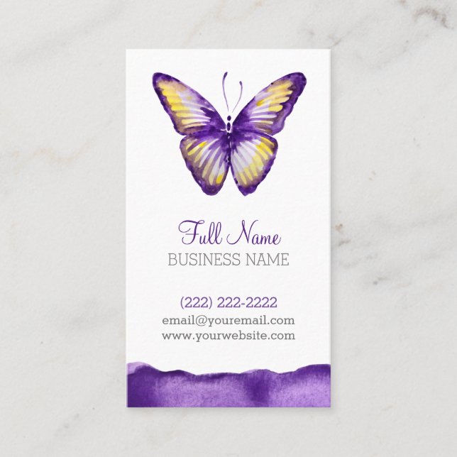 Diseños de la tarjeta de visita de la acuarela, (Anverso)