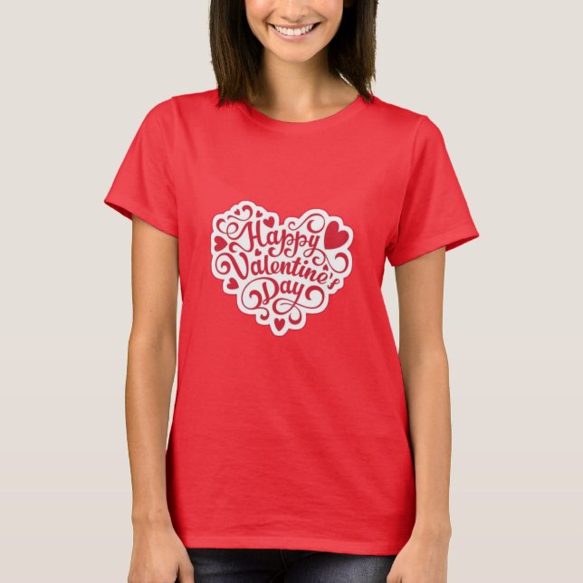 Diseños de moda de camisetas de la pareja de San V (Anverso)