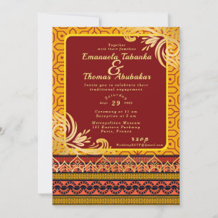 Diseños de oro para la invitación a la boda de ken