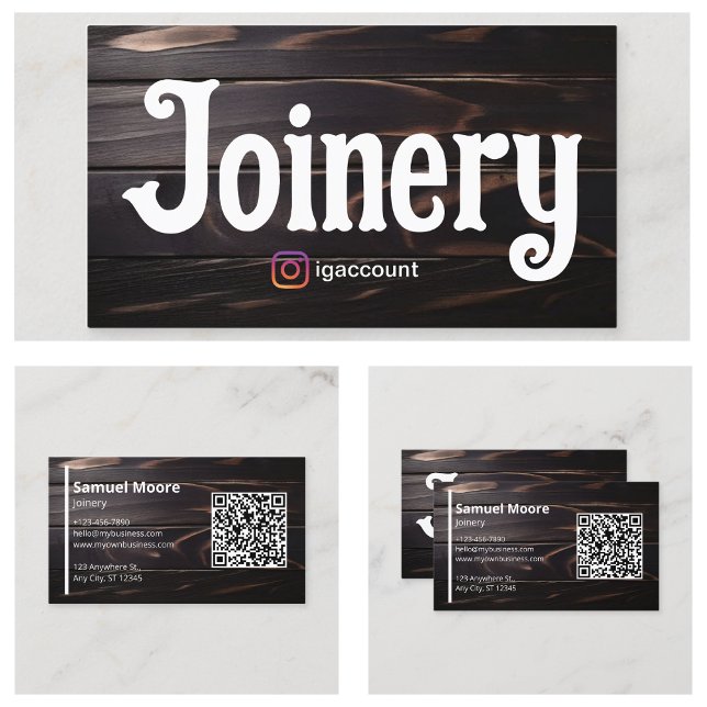 Diseños de Tarjetas de Visita de Carpintería Ensam (Carpenters Joinery Wood Visit Card Designs
)