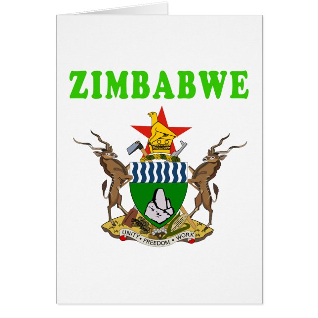 Diseños del escudo de armas de Zimbabwe (Frente)