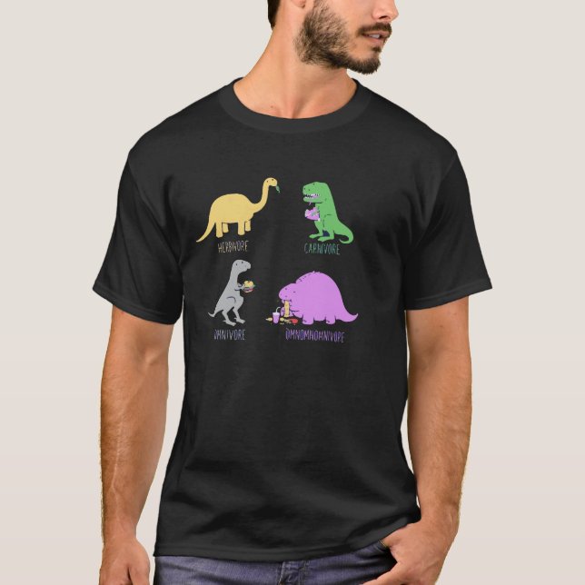 diseños divertidos de la camiseta del herbivor del (Anverso)