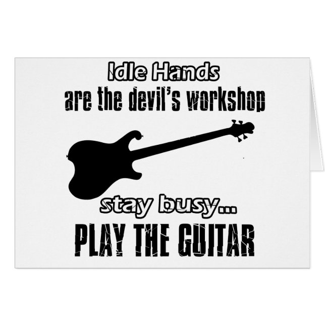 Diseños divertidos de la guitarra eléctrica (Anverso (Horizontal))