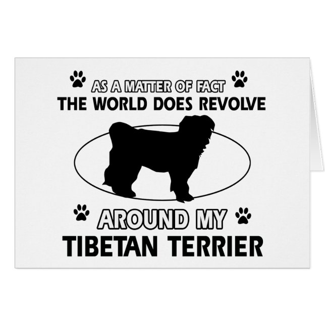 Diseños divertidos del terrier tibetano (Anverso (Horizontal))