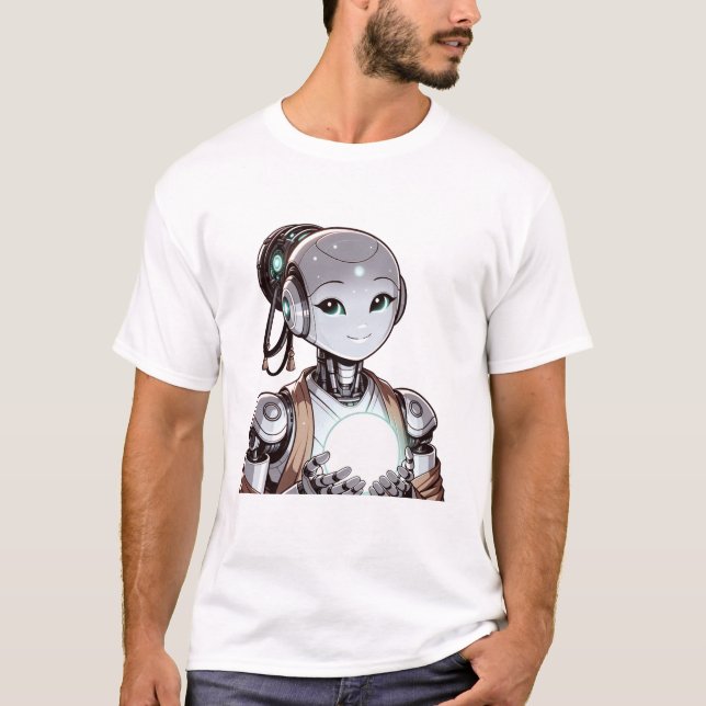 Diseños futuristas de camisetas robóticas (Anverso)