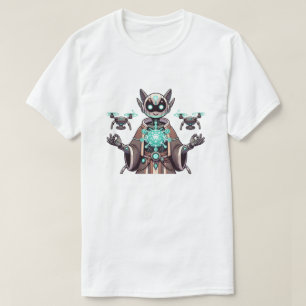 Diseños futuristas de camisetas robóticas para gat
