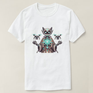 Diseños futuristas de camisetas robóticas para gat