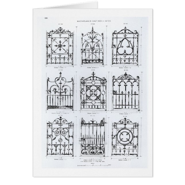 Diseños para las verjas del arrabio, de (Frente)