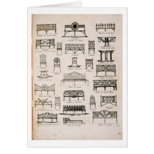 Diseños para los asientos de jardín, 'de un (Frente)