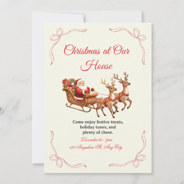 Diseños únicos de invitaciones de Navidad – Creati (Anverso)