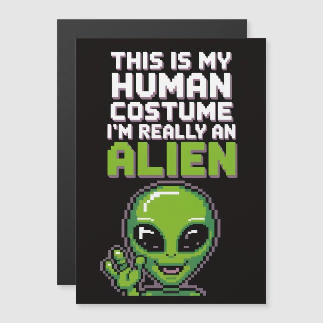 Disfraces humanos Alien Halloween Magnet (Anverso/Reverso)