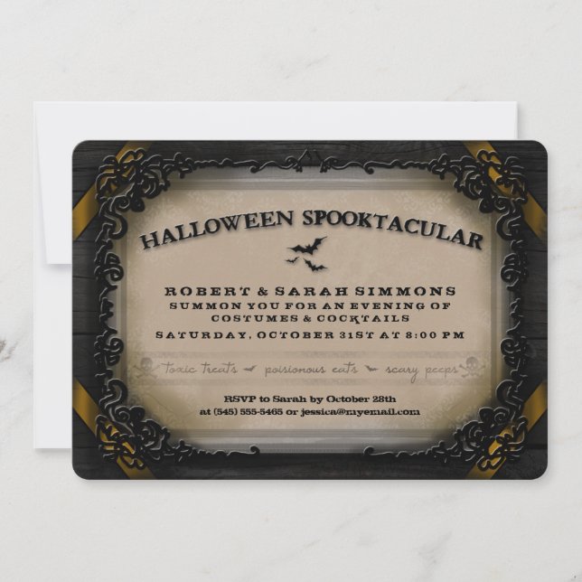 Disfraces y cócteles Invitación en Halloween Spook (Anverso)