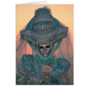 Disfraz azul del carnaval, Venecia