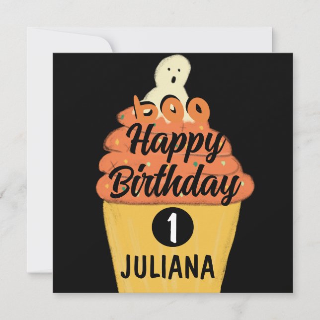 Disfraz de fantasma de magdalena escarchada para f (Anverso)