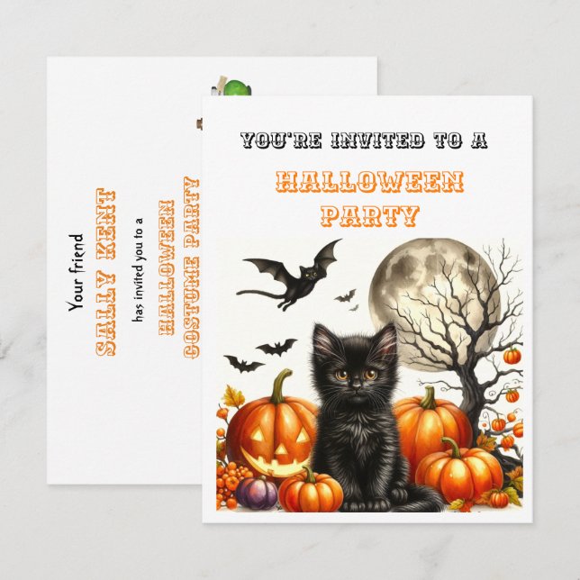 Disfraz de fiesta de Halloween para niños lindos  (Anverso / Reverso)