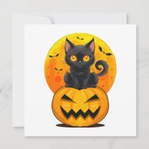 Disfraz de Halloween de calabaza gato negro