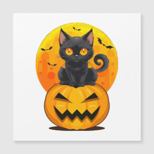 Disfraz de Halloween de calabaza gato negro
