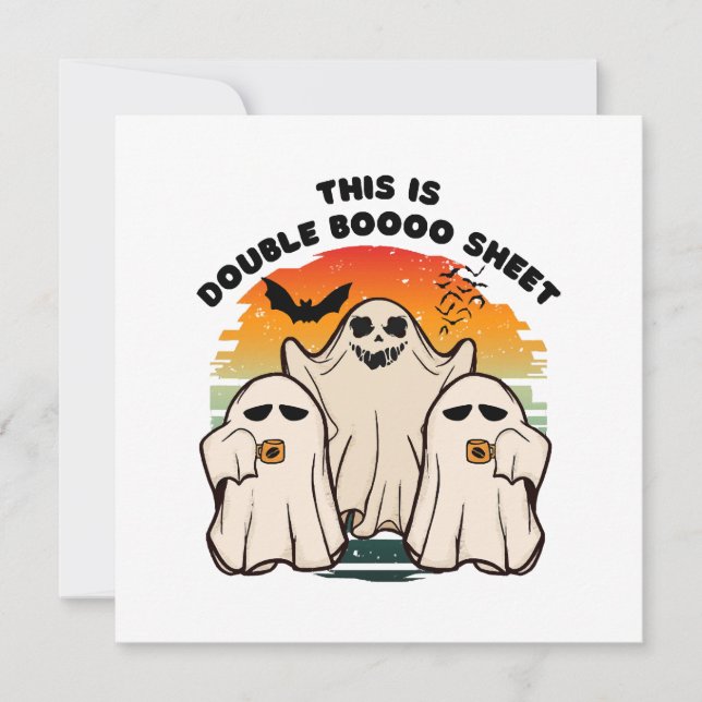 Disfraz de Halloween de fantasma divertido Boo (Anverso)