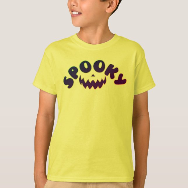 Disfraz espeluznante de Halloween para camiseta de (Anverso)