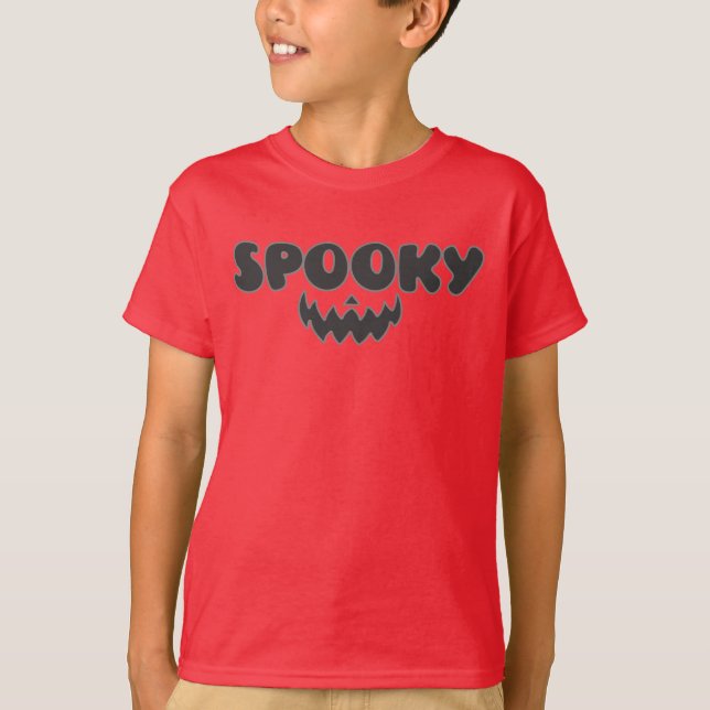 Disfraz espeluznante de Halloween para camiseta de (Anverso)
