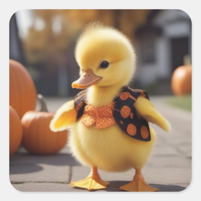 Disfrazado de bollo para pegatina de Halloween (Anverso)