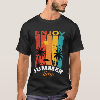 Disfruta Camiseta Retro de Playa Verano
