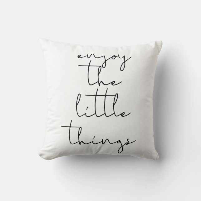 Disfruta de la almohada de citas de cosas pequeñas (Anverso)