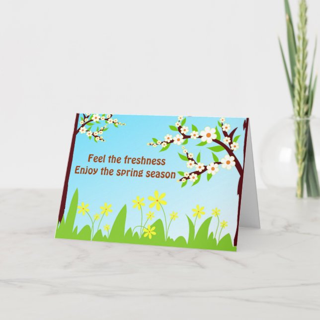 Disfruta de la temporada de primavera - Tarjeta (Anverso)