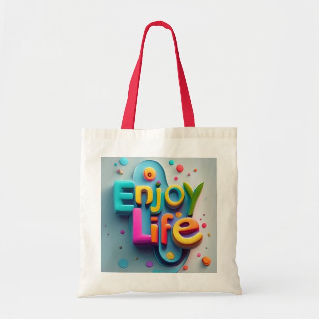 Disfruta de la vida" Bolsa de Tote Motivacional co