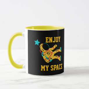Disfruta de mi taza espacial de astronauta de dos