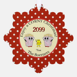 ¡Disfruta De Navidades Corny! Tarjeta de ornamento