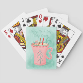 Disfruta De Tu Día Cómodo Cartas De Póker Cocoa