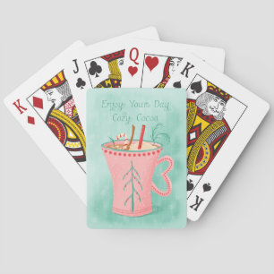 Disfruta De Tu Día Cómodo Cartas De Póker Cocoa