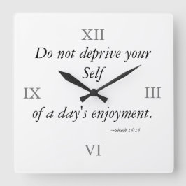 Disfruta de tu día mensaje Inspirador reloj de par