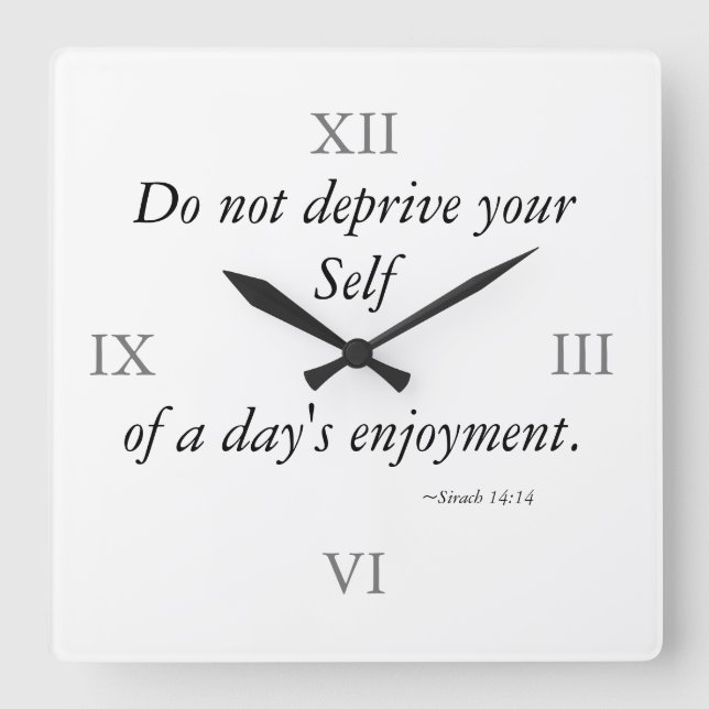 Disfruta de tu día mensaje Inspirador reloj de par (Anverso)