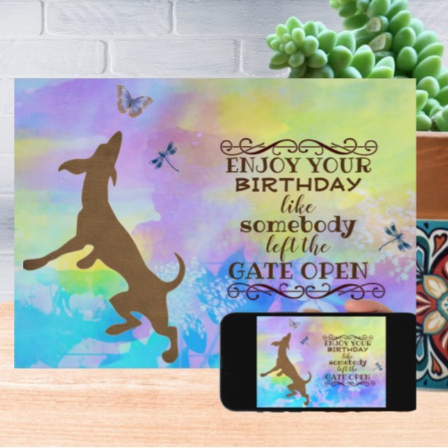 Disfruta de tu tarjeta de perro de baile de cumple (Subido por el creador)