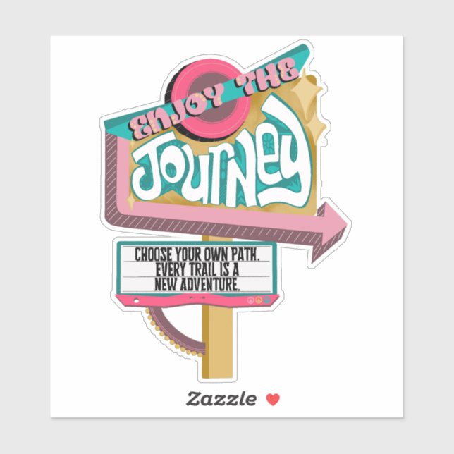 Disfruta del pegatina del viaje (Hoja)